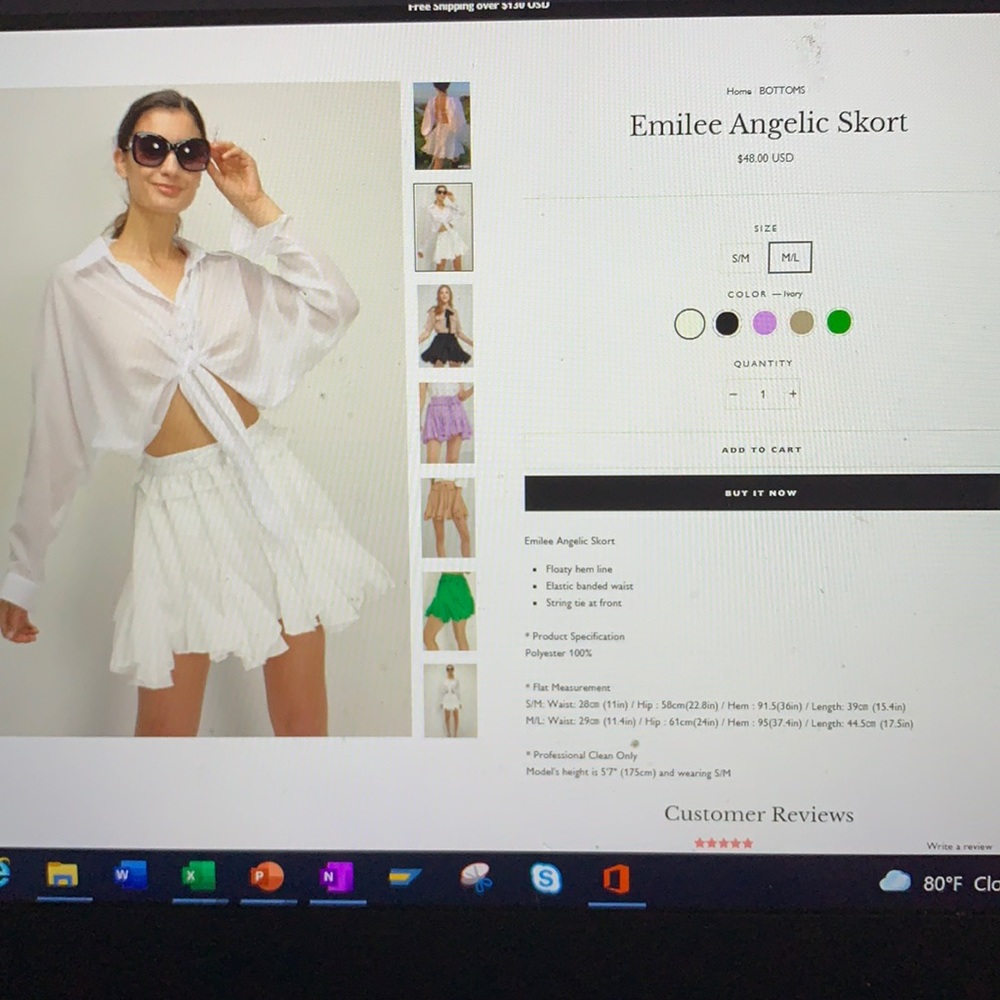 Stores Emilee Angelic Skort - Size M/L